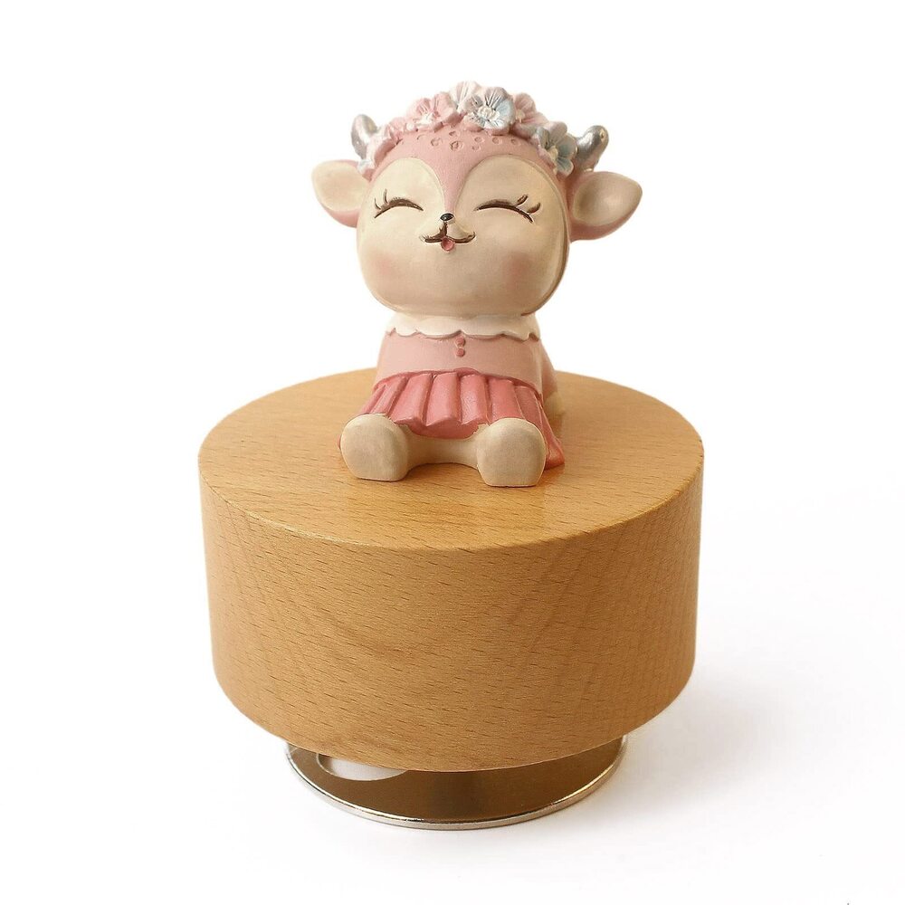 8862 Cute Little Animal Wooden Mechanical Music Box, You are My Sunshine
